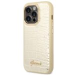 Guess GUHCP14LHGCRHD iPhone 14 Pro 6,1" gold hardcase Croco Collection - imagine 2