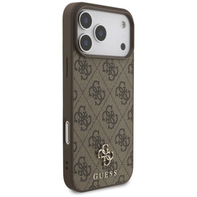 Guess 4G Small Classic Logo MagSafe Case for iPhone 17 Pro Max Brown - imagine 4