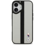 Case BMW M Perforated Stripe Logo MagSafe for iPhone 17 gray - imagine 3
