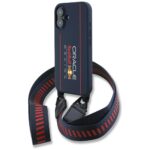 Red Bull RBHMP16S24SISOLRV iPhone 16 6.1" hardcase Silicone Strap and Vertical Logo MagSafe navy