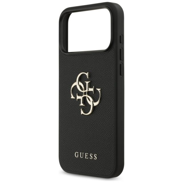 Guess Grained Big 4G & Classic Logo case for iPhone 17 Pro Max black - imagine 6