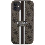 Guess GUHMN61P4RPSW iPhone 11 / Xr brown hardcase 4G Printed Stripes MagSafe - imagine 3