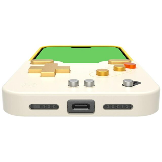 Case GAMEBABY with controller for iPhone 16 Pro Max yellow - imagine 5