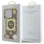 Guess GUHMP16LH4PYEEW iPhone 16 Pro 6.3" brown hardcase IML Peony On 4G Background MagSafe - imagine 8