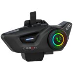 Motorcycle intercom Crown C10 Bluetooth 5.3 black - imagine 3