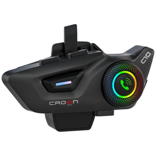 Motorcycle intercom Crown C10 Bluetooth 5.3 black - imagine 3
