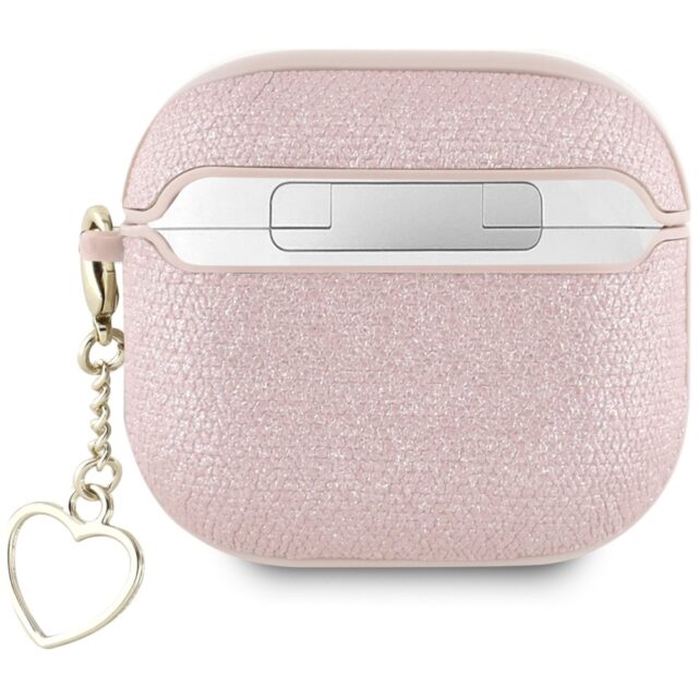 Guess Metallic Script Charm Case for AirPods 4 Pink - imagine 2