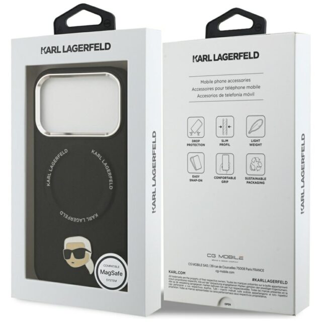 Karl Lagerfeld Karl Pin MagSafe Case for iPhone 17 Pro Black - imagine 8
