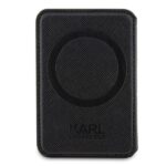Karl Lagerfeld KLWMSPSAKHCK Wallet CardSlot Stand Saffiano Monogram Choupette MagSafe black - imagine 5