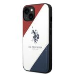 US Polo USHCP14SPSO3 iPhone 14 / 15 / 13 6,1" white Tricolor Embossed - imagine 2