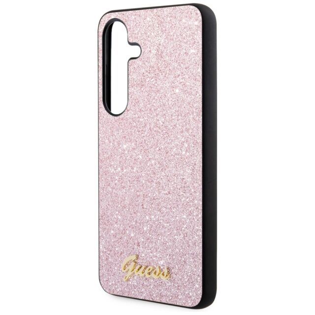 Guess GUHCS24SHGGSHP S24 S921 pink hardcase Glitter Script - imagine 6