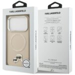 Karl Lagerfeld Karl & Choupette Pins MagSafe Case for iPhone 17 Pro Max Beige - imagine 8