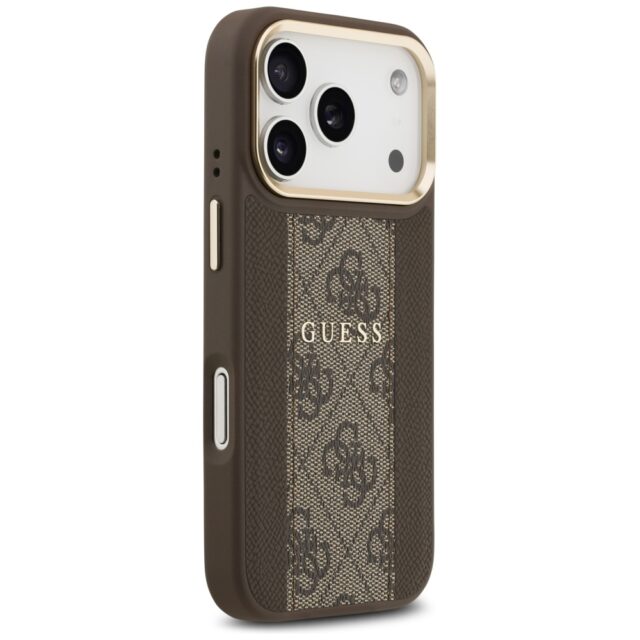 Case Guess 4G Stripe MagSafe for iPhone 17 Pro brown - imagine 4