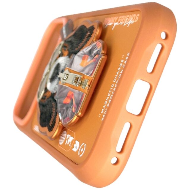 Etui Nimmy Cool&Cute 2.0 Dog do iPhone    17 Pro Max z magnetyczną zawieszką pomarańczowy - imagine 3