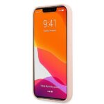 Guess GUHMP13MLSLMGLP iPhone 13 / 14 /15 6,1" light pink hardcase Silicone Script Gold Logo Magsaf - imagine 4