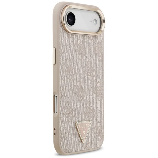 Case Guess 4G Triangle Logo MagSafe for iPhone Air pink gold - imagine 4