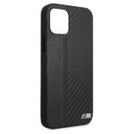 BMW case BMHCP12LMCARBK iPhone 12 Pro Max 6.7" black hardcase M Collection PU Carbon Stripe - imagine 8