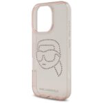 Case Karl Lagerfeld IML Rhinestones Karl Head for iPhone 16 Pro Max pink - imagine 6