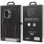 Case Audi R8 Genuine Leather MagSafe for iPhone 17 black-red - imagine 10