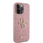 Guess GUHCP15LHG4SGP iPhone 15 Pro 6.1" pink hardcase Glitter Script Big 4G - imagine 4