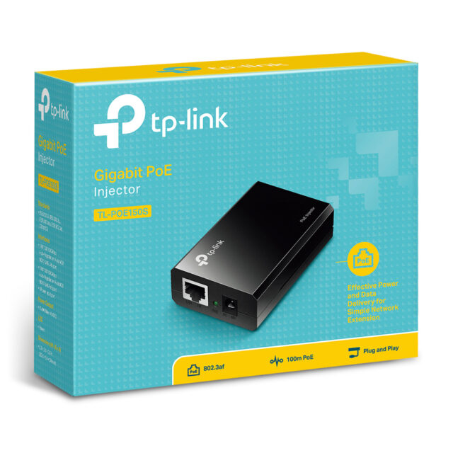 TP-Link TL-POE150S | PoE Injector | 2x RJ45 1000Mb/s, 15,4W, IEEE 802.3af - imagine 3
