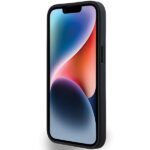 DKNY DKHCP14SPRTHSLK iPhone 14 / 15 / 13 6.1" black hardcase Leather Mono Stripe & Metal Logo - imagine 5