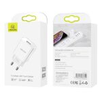 USAMS Wall Charger 1xUSB T18 2.1A (only head) white Fast Charging CC075TC01 - imagine 9