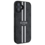 Guess GUHMP16SP4RPSK iPhone 16 6.1" black hardcase 4G Printed Stripes MagSafe - imagine 4