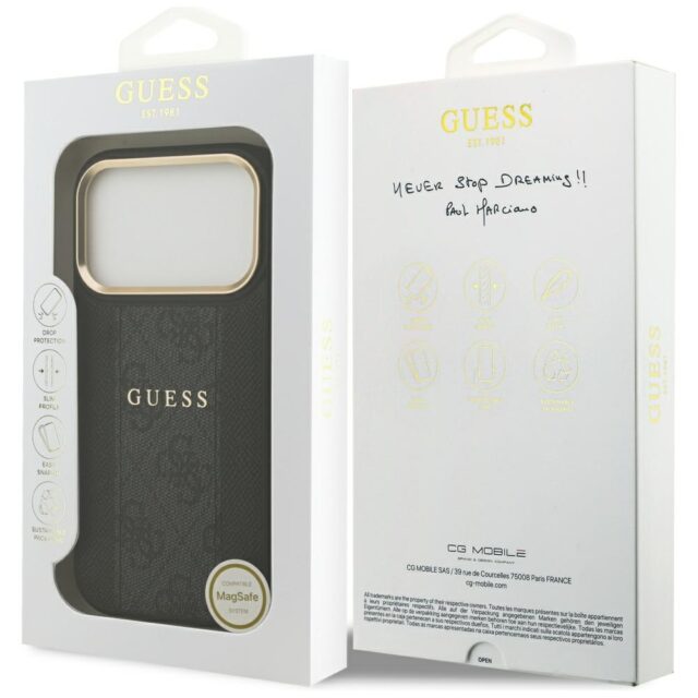 Case Guess 4G Stripe MagSafe for iPhone 17 Pro black - imagine 8