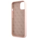 Guess GUHCP13MLSLMGLP iPhone 13 / 14 / 15 6.1" light pink hardcase Silicone Script Gold L - imagine 7