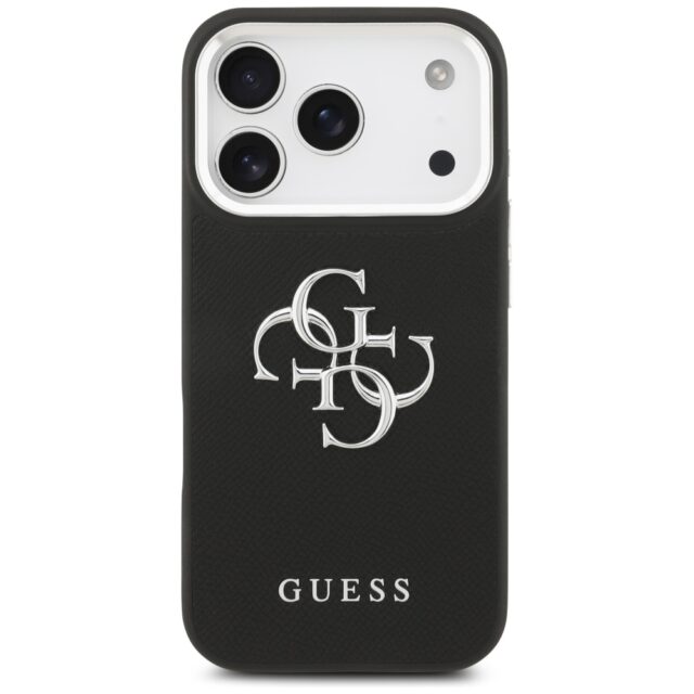 Case Guess Grained Big 4G Classic Logo for iPhone 17 Pro black - imagine 3