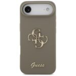 Guess Silicone Big 4G Script Case for iPhone 17 Air Brown - imagine 3