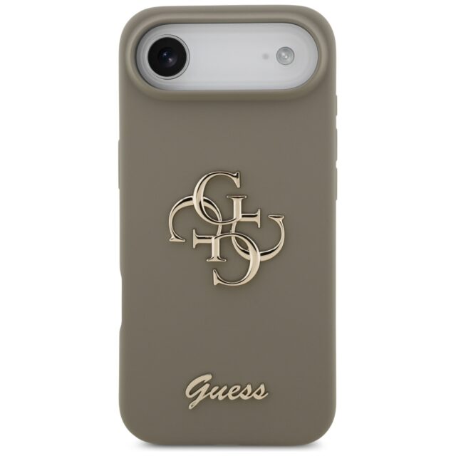 Guess Silicone Big 4G Script Case for iPhone 17 Air Brown - imagine 3