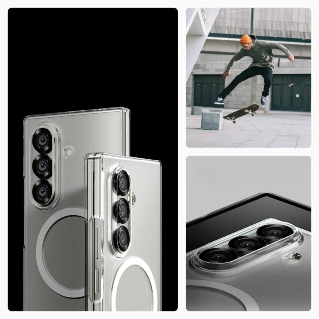 Case Spigen AirSkin Mag MagSafe for Samsung Galaxy Z Fold7 transparent - imagine 6