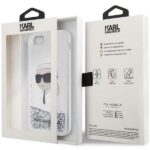 Karl Lagerfeld KLHCI8LNKHCH iPhone 7/8/SE 2020 / SE 2022 silver hardcase Glitter Karl Head - imagine 8