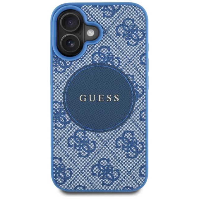 Case Guess 4G Circle Classic Logo MagSafe for iPhone 16 blue - imagine 3