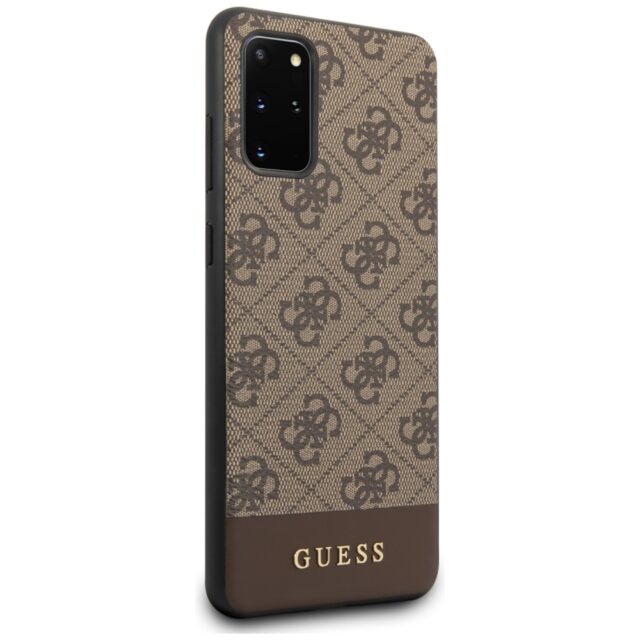 Guess GUHCS67G4GLBR S20+ G985 brown hard case 4G Stripe Collection - imagine 5