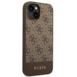 Guess GUHCP14SG4GLBR iPhone 14 / 15 / 13 6.1" brown hard case 4G Stripe Collection - imagine 4