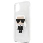 Karl Lagerfeld KLHCN65TPUTRIKSL iPhone 11 Pro Max silver Glitter Ikonik Karl - imagine 3