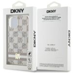 DKNY DKHMP14SHCPTSE iPhone 14 / 15 / 13 6.1 inch beige hardcase IML Checkered Mono Pattern & Printed - imagine 8