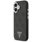 Case Guess 4G Triangle Logo MagSafe for iPhone 17 black silver - imagine 2