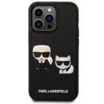 Karl Lagerfeld KLHCP14X3DRKCK iPhone 14 Pro Max 6,7" black hardcase Karl&Choupette Ikonik 3D - imagine 3