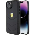 Ferrari FEHCP15MRDUK iPhone 15 Plus / 14 Plus 6.7" black hardcase Quilted Metal Logo