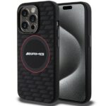 AMG AMHMP15X23SMRK iPhone 15 Pro Max 6.7" black hardcase with Silicone Carbon Pattern and MagSafe