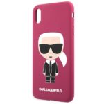 Karl Lagerfeld KLHCPXSLFKFU iPhone X/Xshardcase fushia Silicone Ikonik - imagine 3