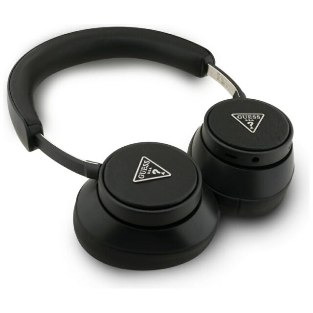 Over-ear headphones Guess Bluetooth ENC Saffiano Triangle Logo black - imagine 4