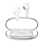 AWEI Bluetooth 5.3 T85 ENCTWS headphones + docking station white