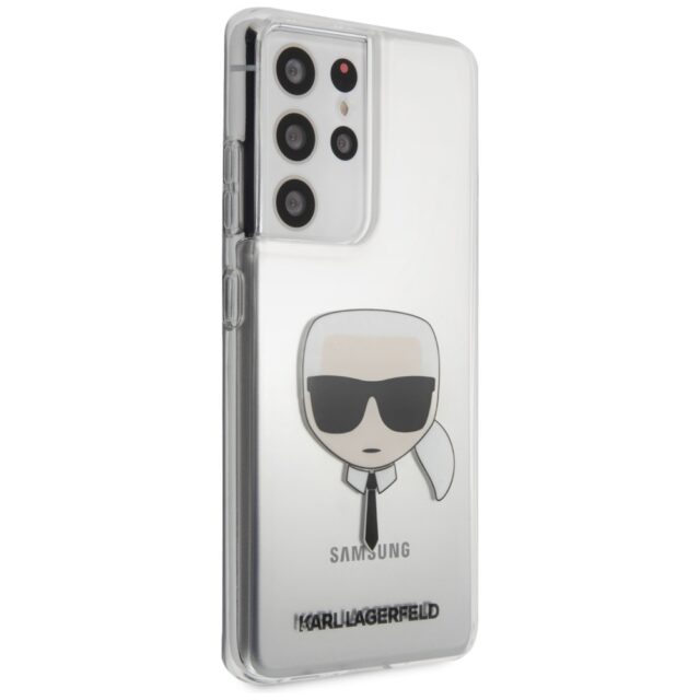 Karl Lagerfeld KLHCS21LKTR S21 Ultra G998 hardcase Transparent Karl`s Head - imagine 4
