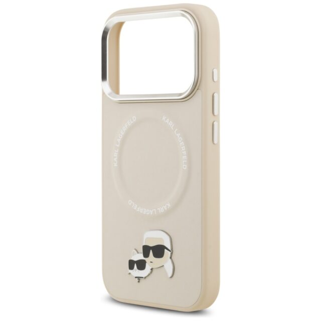 Karl Lagerfeld Karl & Choupette Pins MagSafe Case for iPhone 17 Pro Beige - imagine 6