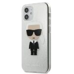 Karl Lagerfeld KLHCP12SPCUTRIKSL iPhone 12 mini 5,4" silver hardcase Glitter Ikonik Karl - imagine 2